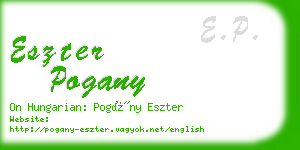 eszter pogany business card